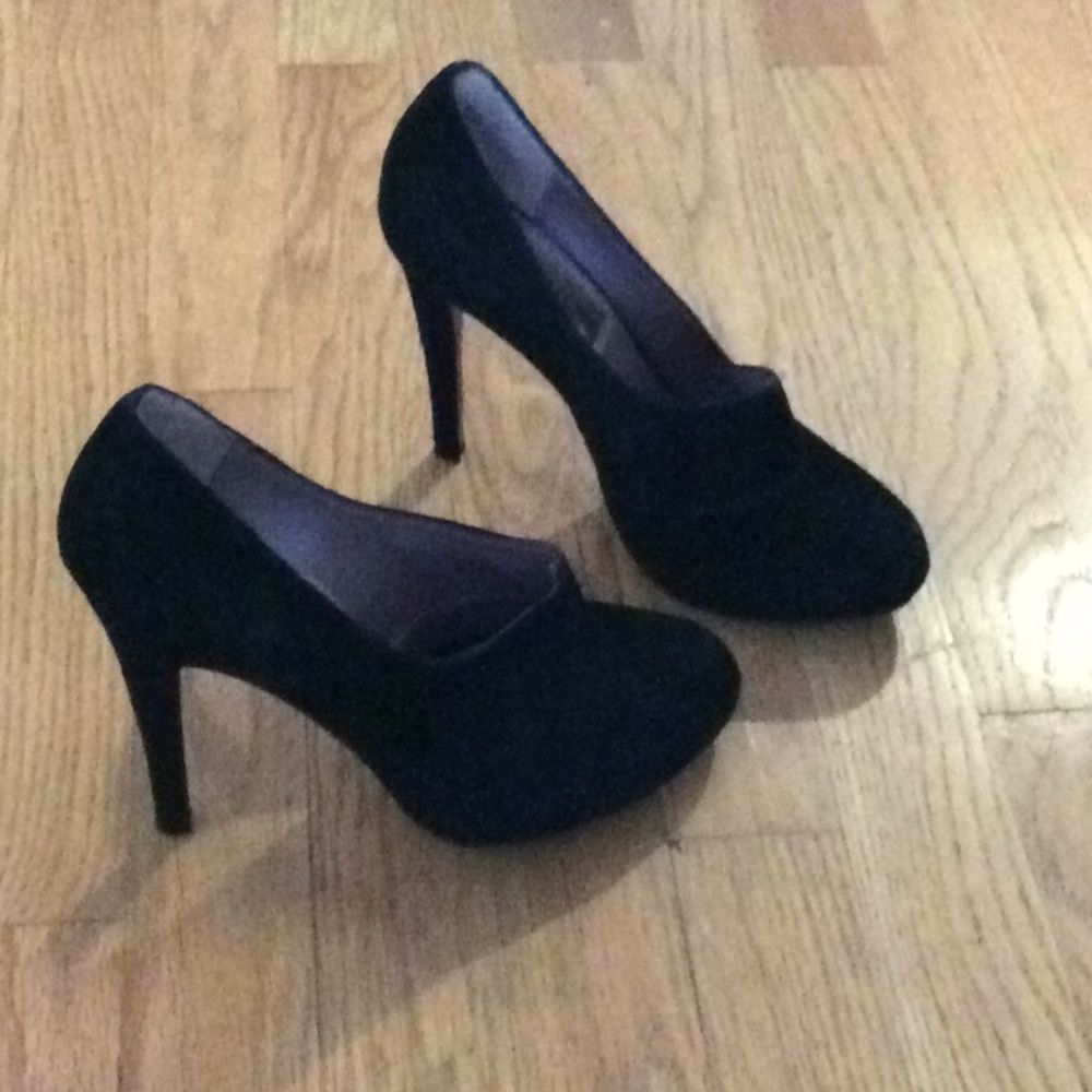 Luxury Rebel platform suede pumps, 37.5